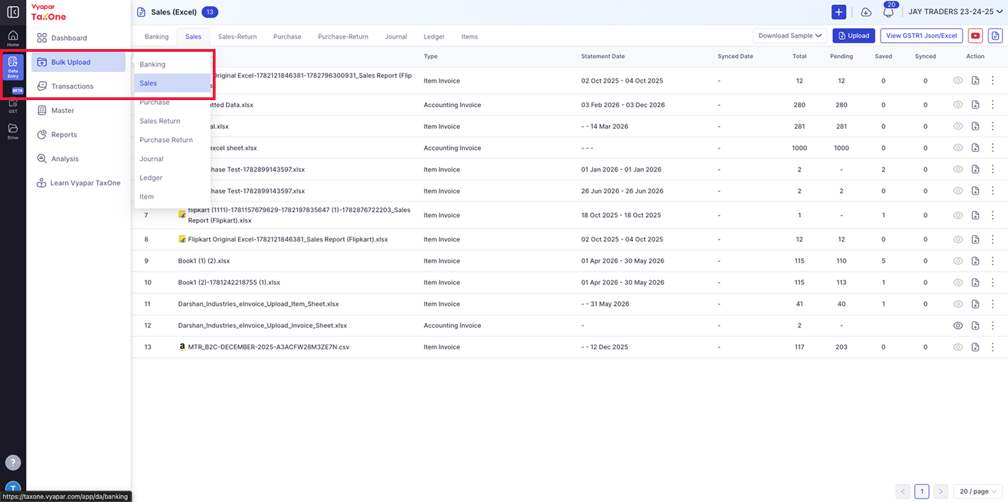 Step 1 - Bulk Upload to Sales Navigation