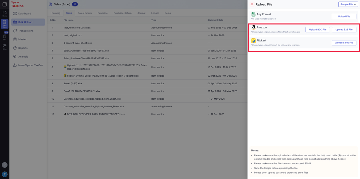 Step 3 - Upload File Panel
